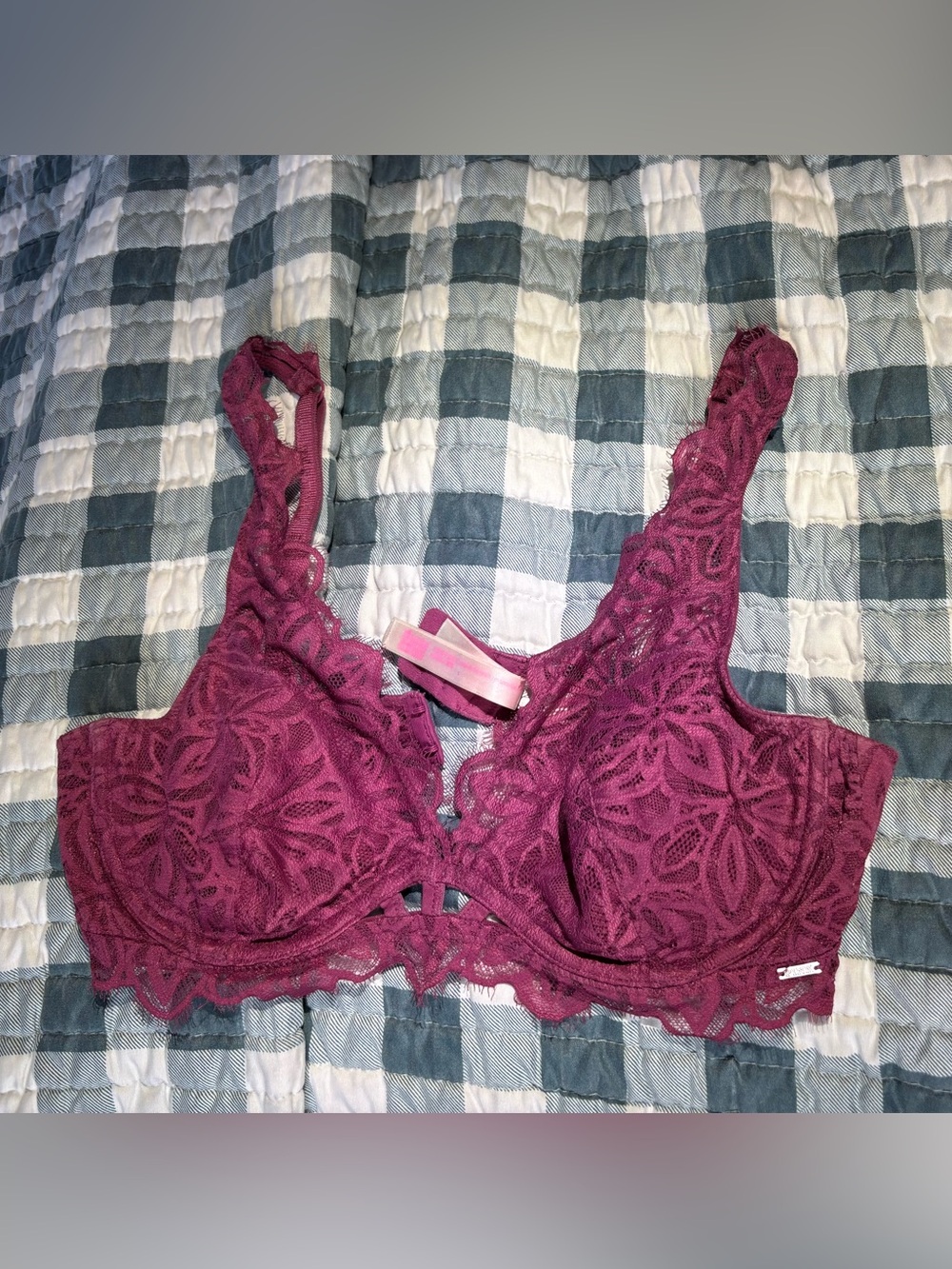 Pink Lacy Unlined Bra